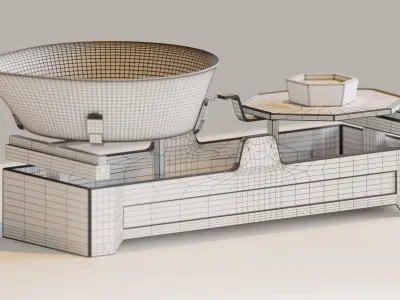 Old Weighing scale - Vintage Medieval Indian Style 3D model