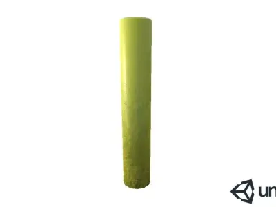 Concrete Barrier Pole Low-poly 3D model