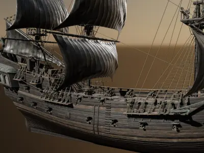  Galleon Black Pearl Pirate Ship 