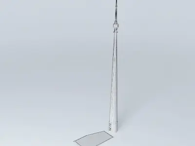 Emley Moor Mast, Huddersfield. Free 3D model