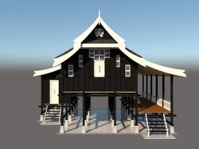 RUMAH TRADISIONAL MELAYU TERENGGANU DARUL IMAN Free 3D print model