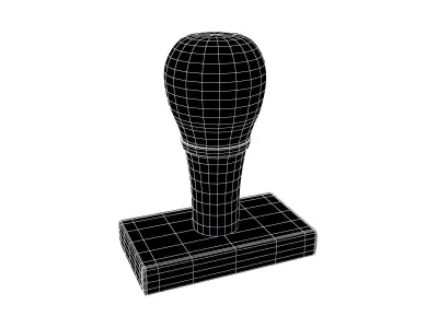Rubber Stamp v1 002 Low-poly 3D model