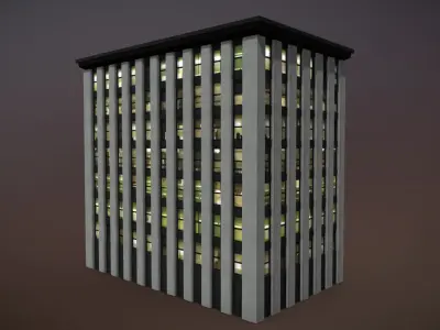 Urban City Building 3 Low-poly 3D model