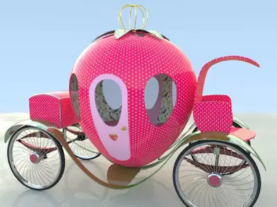 strawberry cart  3D model