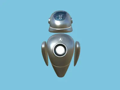 Flying Robot 04 Iron - Character SciFi Design Low-poly 3D model