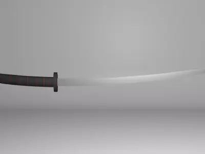 Low-Poly Katana Sword Low-poly 3D model