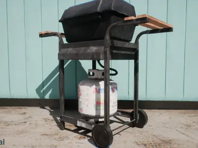 Propane Gas grill Free low-poly 3D model