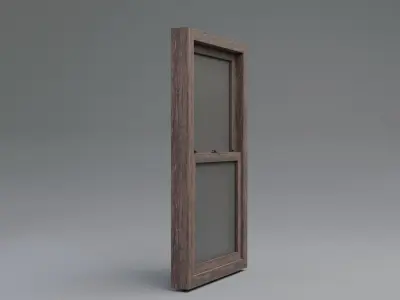Wooden Old Window Sample Free low-poly 3D model