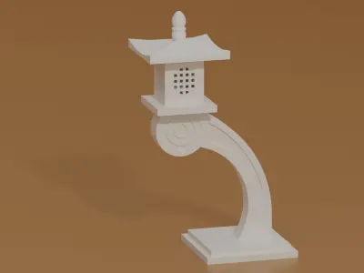 Asian Stone Lantern 1 Low-poly 3D model