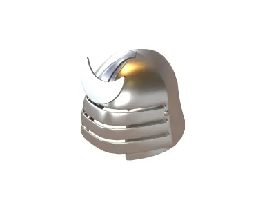 War Helmet V3 001 Low-poly 3D model