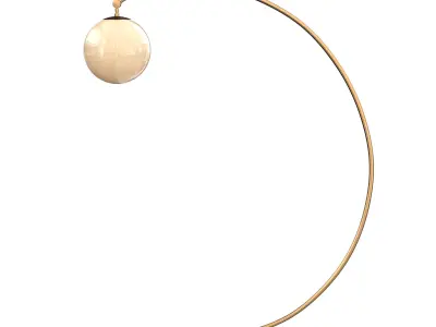 GLOBE FLOOR LAMP ANTIQUED BRASS 3D model