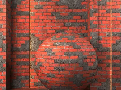 4K Vintage Brick Wall Textures  - 5 Patterns - PBR Aged Brick Texture