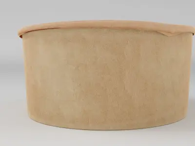 Udon Poke bowl lunch noodles with chicken korean asian meal 3D model