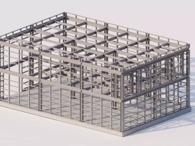 Structural engineering of Metal frame buildings 3D model