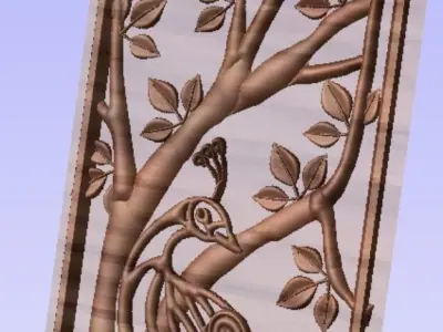 Peacock On Tree 3D model