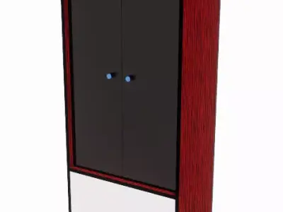 Almira with Glass Door and Drawer 3D model