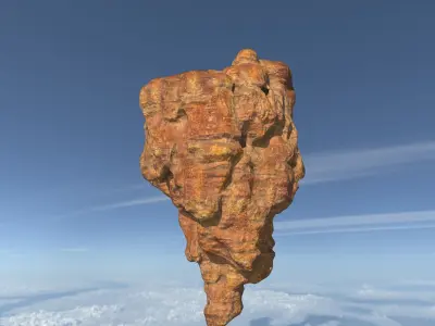 Low poly Floating Desert Rock Pack 200827 Low-poly 3D model