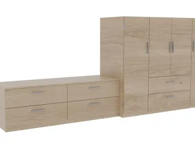 tv stand 1021 Low-poly 3D model