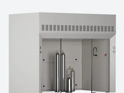Walk-In Fume Hood 3D model