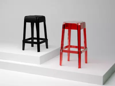Transparent Barstools 3D model