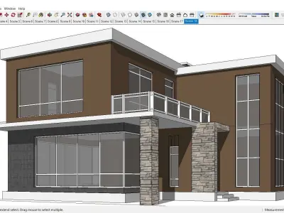 Villa A Sketchup 3D model