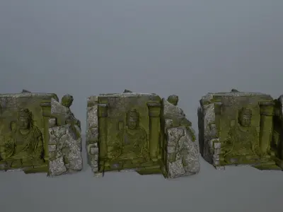 buda temple  Low-poly 3D model