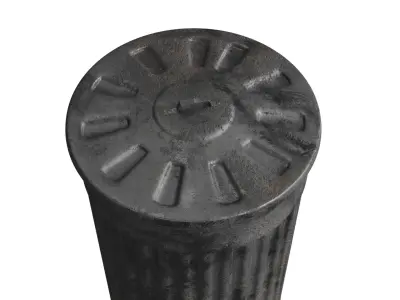 Trash Can Low-poly 3D model 24
