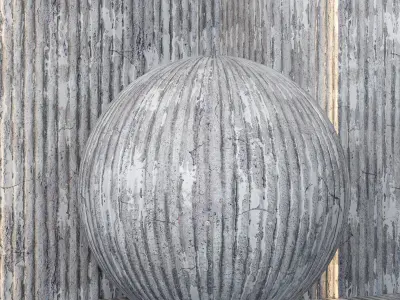 4K Concrete Wall and Floor Textures - PBR - Ethnic Ribbed Texture