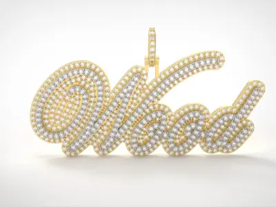 Model 727 Necklace Diamond Pendant 3D print model