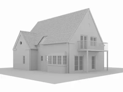Danish Family House 3D model