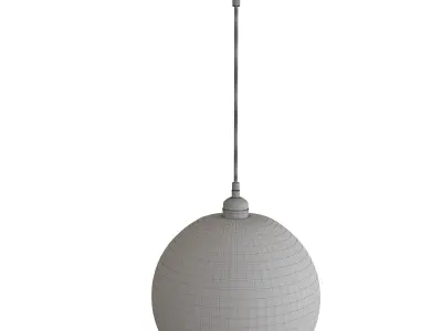 Grey Textured Round Pendant 3D model
