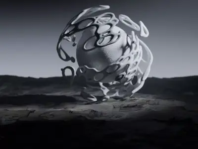 Stylized Alien Landscape Animation 3D model