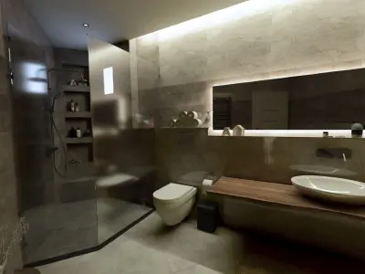 Modern bathroom 3D render 360 vr 3D model
