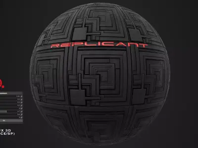 Blade Runner Frank Lloyd Wright Ennis House PBR Substance tile Low-poly 3D model