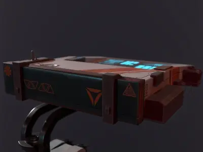 Sci Fi Tablet 3VR Low-poly 3D model