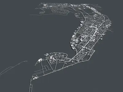 Cityscape Umm al-Qaiwain United Arab Emirates 3D model