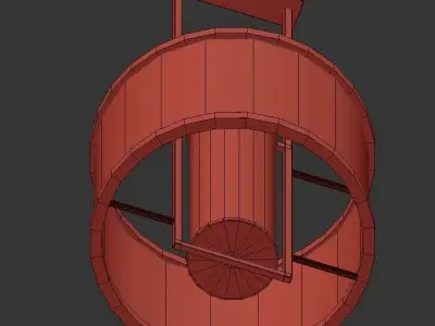 GARDA modern pendant light with frame and clear glass 3D model