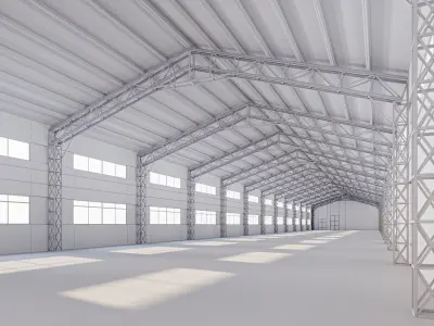 warehouse 02 lowpoly Low-poly 3D model