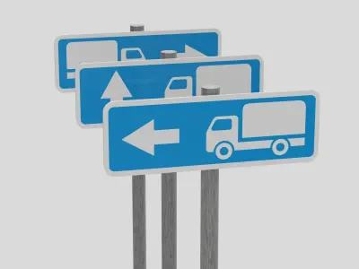 Sign road n1 3D model