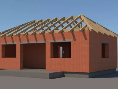 House Construction Site 002 Low-poly 3D model