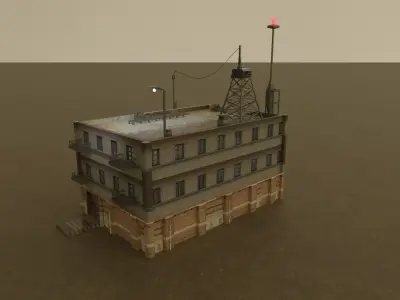 City building  Low-poly 3D model
