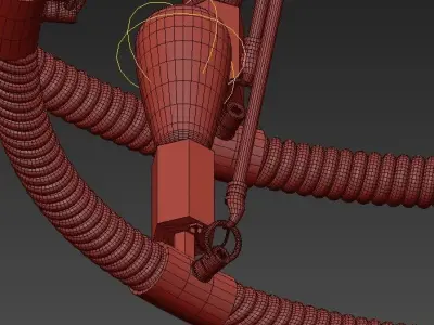 Rope Wrapped Pendant Industrial Style 3D model