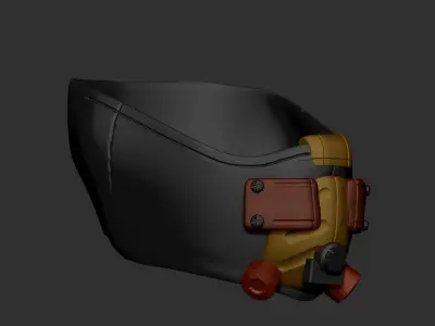 gas mask combat helmet high poly sculpt 3d printable  3D model