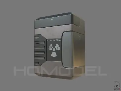 Fusion Cell PBR Sci-Fi Low-poly 3D model