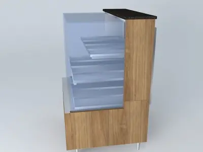 Kit808 Hot Desk Exhibitor Straight 2 doors by Alex Marques Free 3D model