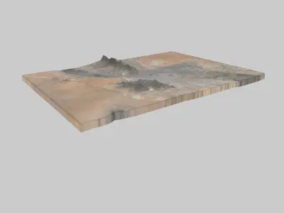 El Paso City Low-poly 3D model