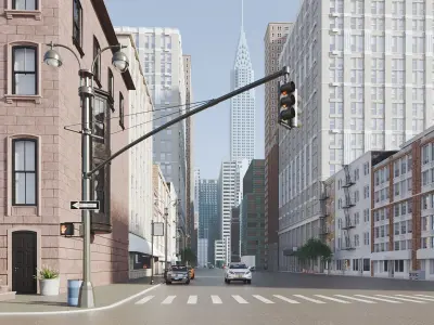 New York City Street scene 3D model