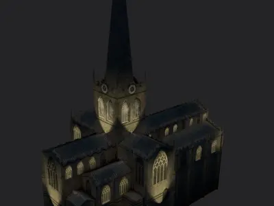 Church Rotherham Minster Low-poly 3D model