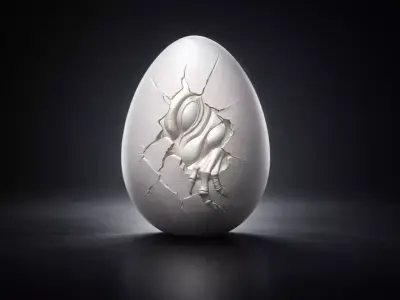 Dragon Hatchling Easter Egg Fantasy Creature 3D print model