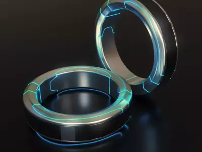 SCI-FI RING Low-poly 3D model